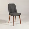 A single gray upholstered chair with wooden legs is shown against a white background. Produktbild-Vorschau