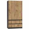 Kleiderschrank Novela, Anthrazit / Wotan2-türig | Moderner Produktbild-Vorschau 4