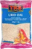 A bag of TRS Urid Dal lentils with an illustration of a woman preparing food. Produktbild-Vorschau