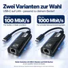 USB-C LAN Adapter 100 Mbit/s – USB Typ C auf RJ45 Ethernet Produktbild-Vorschau 2