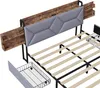 A disassembled bed frame with a headboard and storage drawers, shown against a white background. Náhľad obrázku produktu