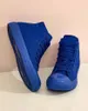Damen Stoff-Sneakers High Blau, leichte Freizeitschuhe, Produktbild-Vorschau 4