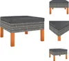 vidaXL Fußbank Poly Rattan und Eukalyptus Massivholz -  Produktbild-Vorschau 1