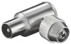 Goobay Koax-Winkelstecker mit Schraubbefestigung, Metall, Produktbild-Vorschau 1