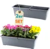 2er Set Blumenkasten mit Wasserspeicher Blumenkasten Produktbild-Vorschau 1