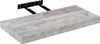 A floating shelf with a wood grain pattern and black metal brackets is shown against a white background. Náhled obrázku produktu