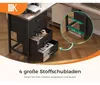 Eckschreibtisch L-Form mit 4 Schubladen, Steckdose & USB, Produktbild-Vorschau 4