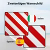 Wiltec 2in1 rot weiße Warntafel Spanien und Italien 50 x 50 Produktbild-Vorschau 4