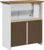 vidaXL Waschbeckenunterschrank BODO Weiß und Braun 70x35x80 Produktbild-Vorschau 8