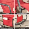 SoBuy OGS47-R Leżak bujany ogrodowy z kieszenią boczną Podgląd zdjęcia produktu 6