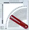 A knitting tool with measurement scales and instructions. Produktbild-Vorschau