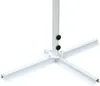 A white metal umbrella stand with four legs and a central pole with two black knobs. Náhled obrázku produktu