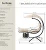 Tectake Hängeliege Elaria, 195x132x197 cm, Beige, Produktbild-Vorschau 5