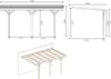 Tettoia posto auto coperto in legno 3x5.24 m - 15 m2 - Anteprima dell’immagine prodotto 2
