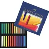 A box of Faber-Castell soft pastels is shown with the lid open, revealing the pastels inside. The lid of the box is propped up, displaying the brand name and product details. Náhľad obrázku produktu