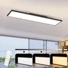 A modern LED panel ceiling light is shown mounted on a white ceiling, with a large window in the background. Below the light, there are visual representations of different light color temperatures and a remote control. Produktbild-Vorschau