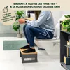 eluno tabouret de toilette, repose-pieds en bambou, pliable Voir les images du produit 2