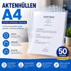 50x Aktenhüllen A4 transparent – Seitlich offene Produktbild-Vorschau 7