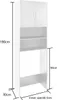 VDD Waschmaschinenschrank Wäschetrockner Rahmen 190 cm weiß Produktbild-Vorschau 5