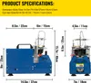 SucceBuy vysokotlakový vzduchový kompresor 4500PSI 30MPA Náhľad obrázku produktu 7
