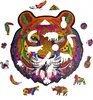 Dřevěné ekologické puzzle 126 Majestátní tygr A3 Náhled obrázku produktu 4