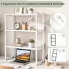 KOMFOTTEU Schreibtischregal 3 Ebenen, Bücherregal, mit 2 Produktbild-Vorschau 4