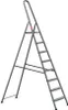 A gray stepladder with 8 steps against a white background. Anteprima dell’immagine prodotto