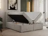 A bedroom scene with a bed that has its storage compartment open. Produktbild-Vorschau
