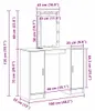 Stolik toaletowy vidaXL, szary, 102 x 33 x 135 cm, płyta Podgląd zdjęcia produktu 6