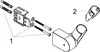 An exploded view diagram showing parts of a shower holder assembly. Produktbild-Vorschau