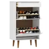 vidaXL Scarpiera MOLDE Bianco 59,5x35x103 cm in legno di Anteprima dell’immagine prodotto 3