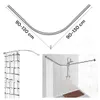 Duschvorhangstange L-Form ausziehbar halbrund 90-130 cm für Produktbild-Vorschau 2