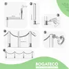 Diagrams showing how to assemble a wooden fence with a jute rope. Produktbild-Vorschau