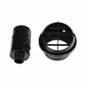 Two black plastic parts of a heating system are shown against a white background. Produktbild-Vorschau