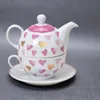 Tea for One Tee Set Herzen rosa gold Produktbild-Vorschau 5