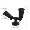 A black, two-headed outdoor light fixture with measurement indicators. Produktbild-Vorschau