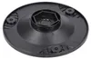 The underside of a black plastic disc with a hexagonal central hub and mounting points around the edge. Produktbild-Vorschau