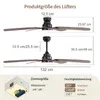 Sofucor Deckenventilator mit Licht und Fernbedienung, DC, Produktbild-Vorschau 2