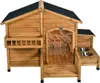Hundehütte aus Holz mit Futternapf und Aufbewahrungsbox Produktbild-Vorschau 4