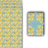 Vintage Sommer Geschenkpapier mit Retro Hawaii Blumen, gelb Produktbild-Vorschau 3