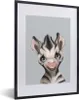 MuchoWow® Gerahmtes Poster Zebra - Kind - Grau 30x40 cm - Produktbild-Vorschau 1