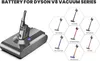 A charging dock for a Dyson V8 vacuum cleaner is shown on the left, with various Dyson V8 vacuum models displayed in hexagonal frames on the right. Produktbild-Vorschau