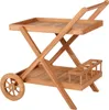 Teakholz Outdoor Garten Servierwagen mit Rollen - bene Produktbild-Vorschau 1