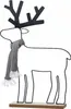 Dekofigur Hirsch mit Schal 29cm Metall Schwarz Produktbild-Vorschau 3