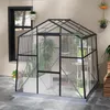 Outsunny Gewächshaus Aluminium Treibhaus 3,68m² Tomatenhaus Produktbild-Vorschau 9