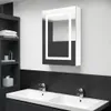 A bathroom vanity with a sink and a mirror cabinet. Produktbild-Vorschau