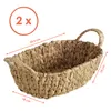 Paniers décoratifs en jacinthe d'eau avec anses 34 x 18 cm Voir les images du produit 2