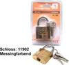 Robustes Vorhängeschloss 40mm Grau mit 3 Schlüsseln für Produktbild-Vorschau 2