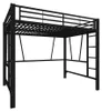 Metall Hochbett Schwarz mit Doppel-Leiter, Stauraum, Produktbild-Vorschau 13