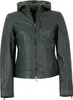 Jilani - Damen Lederjacke Lammnappa Kapuze dunkelgrün : 42 Produktbild-Vorschau 1